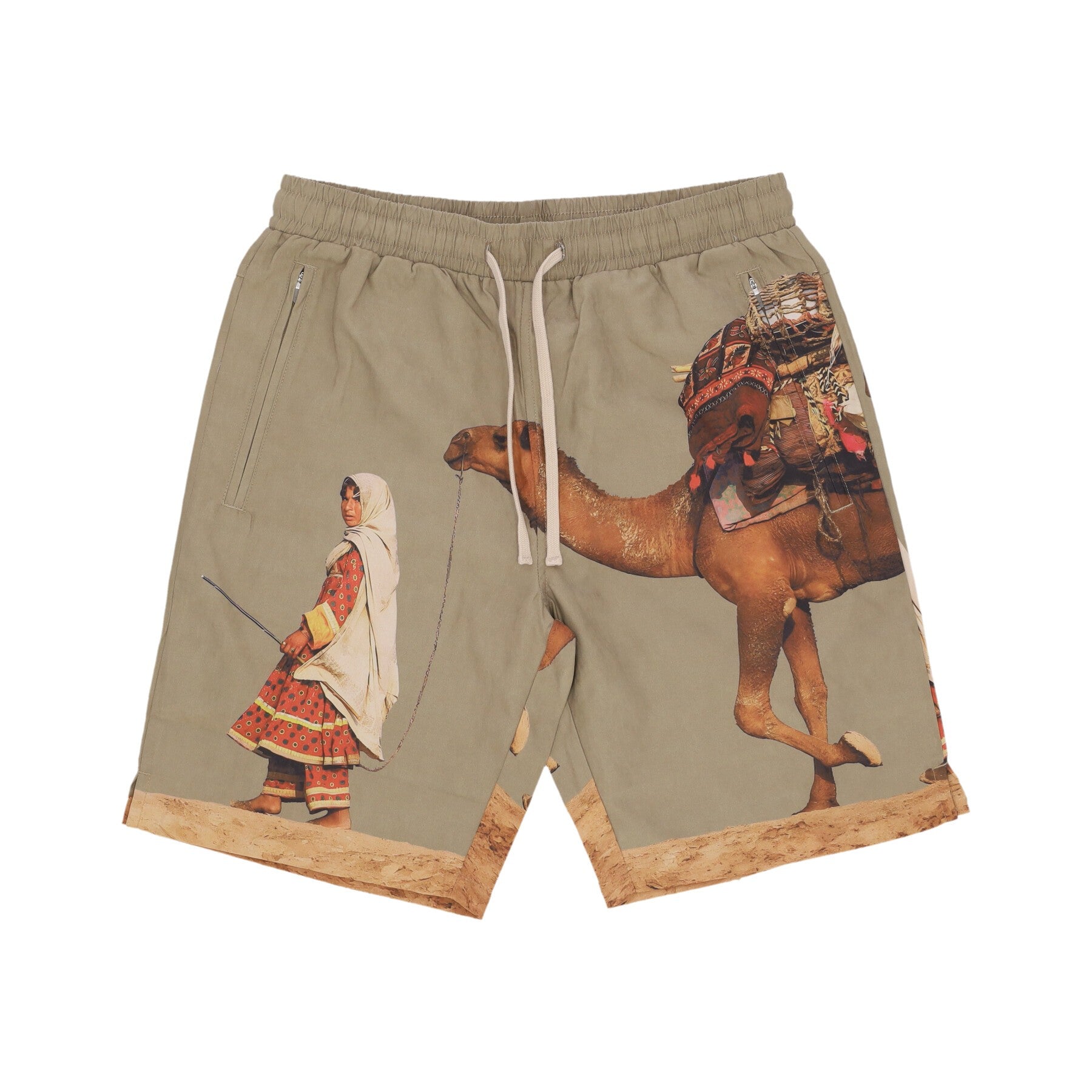 Love Closely, Pantalone Corto Uomo Camel Short, Multi