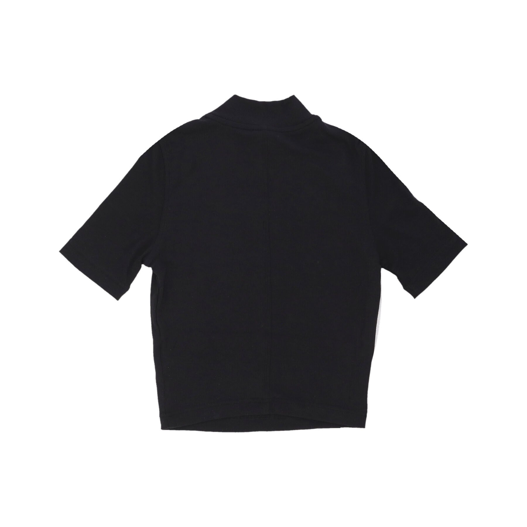 Nike, Maglietta Donna W Sportswear Essentials Rib Mock Top, Black/white