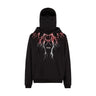 Phobia, Felpa Leggera Cappuccio Uomo Lightning Balaclava Hoodie, Black/red/grey