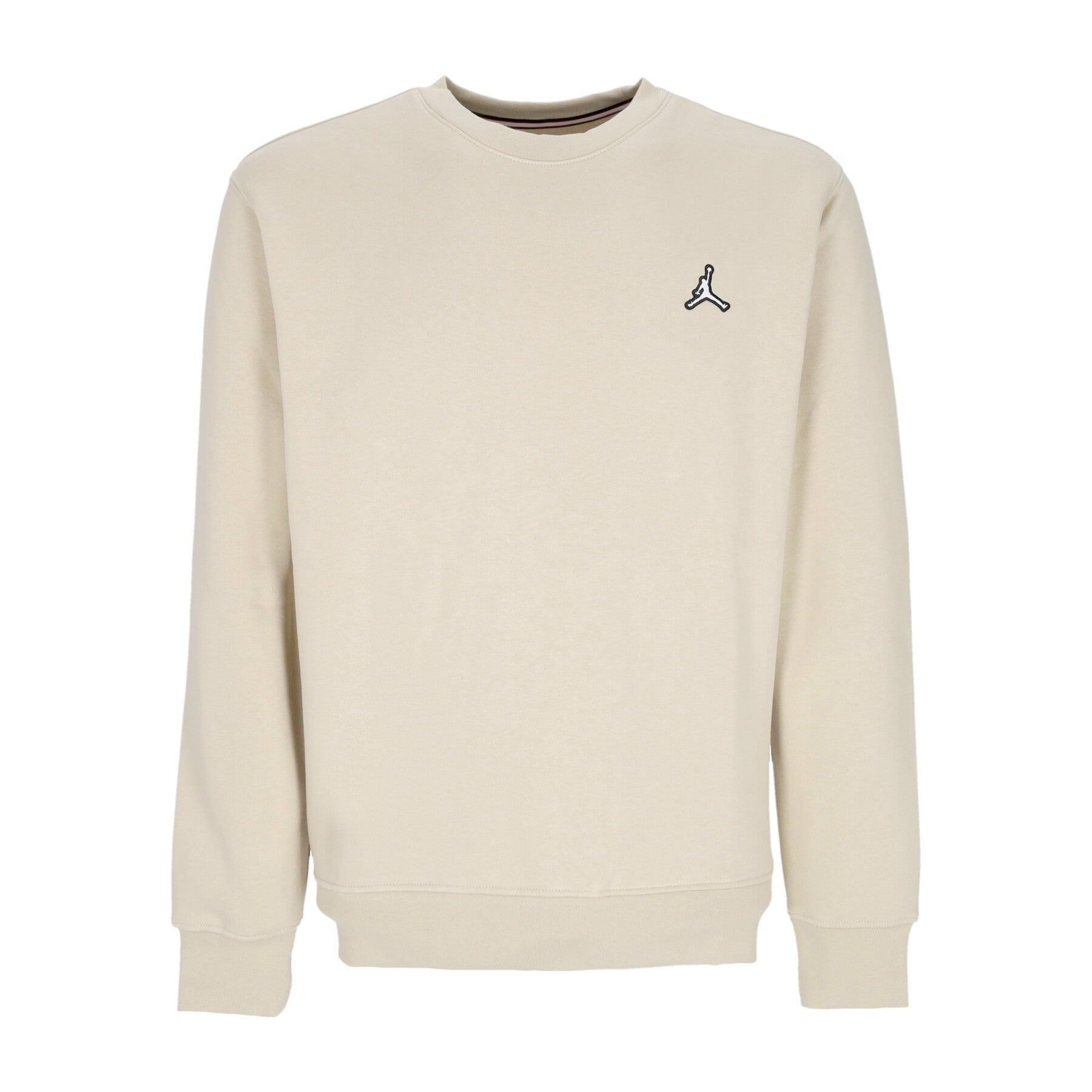Jordan, Felpa Girocollo Uomo Essential Fleece Crewneck, Rattan/white