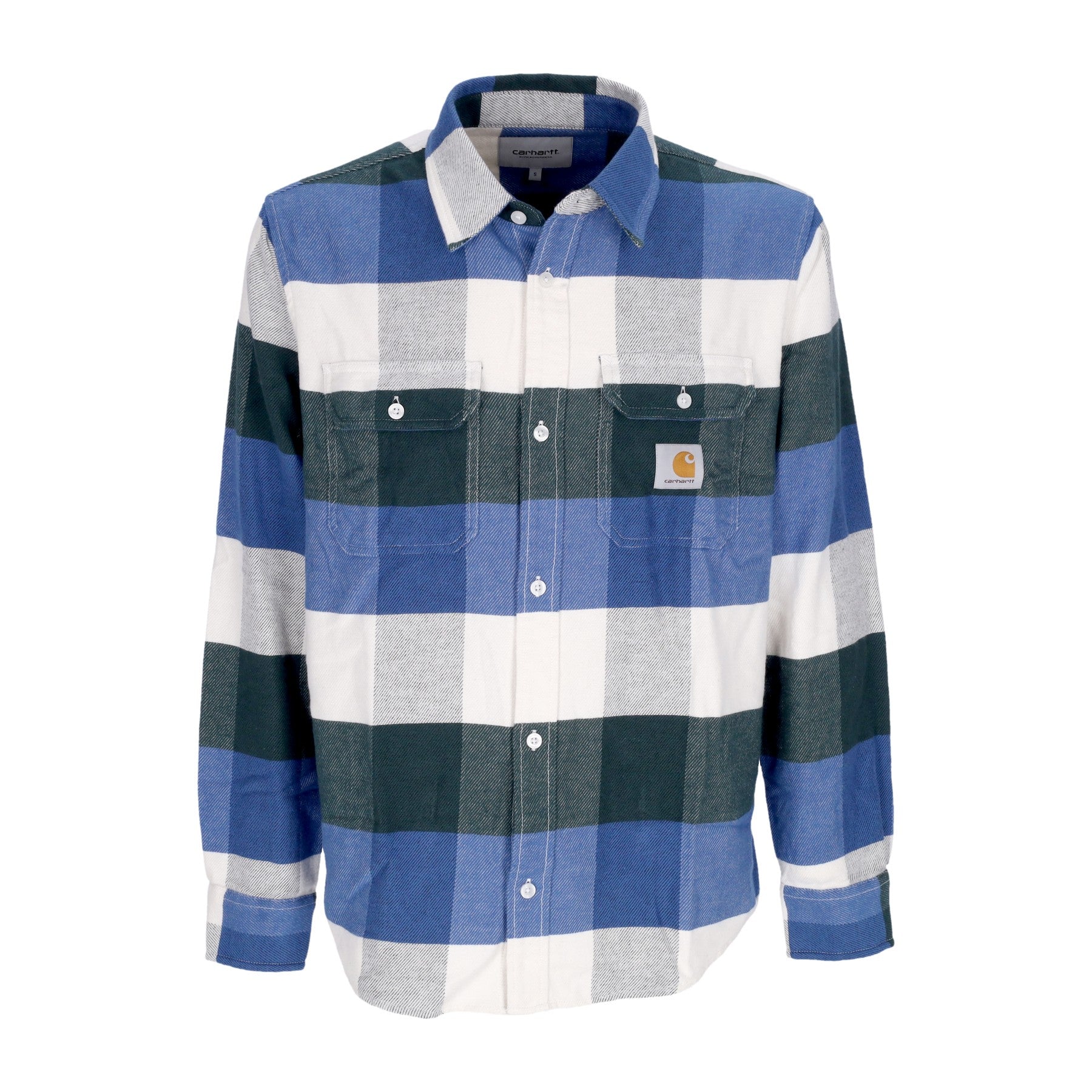 Carhartt Wip, Camicia Manica Lunga Uomo L/s Lyman Shirt, Lyman Check/discovery Green