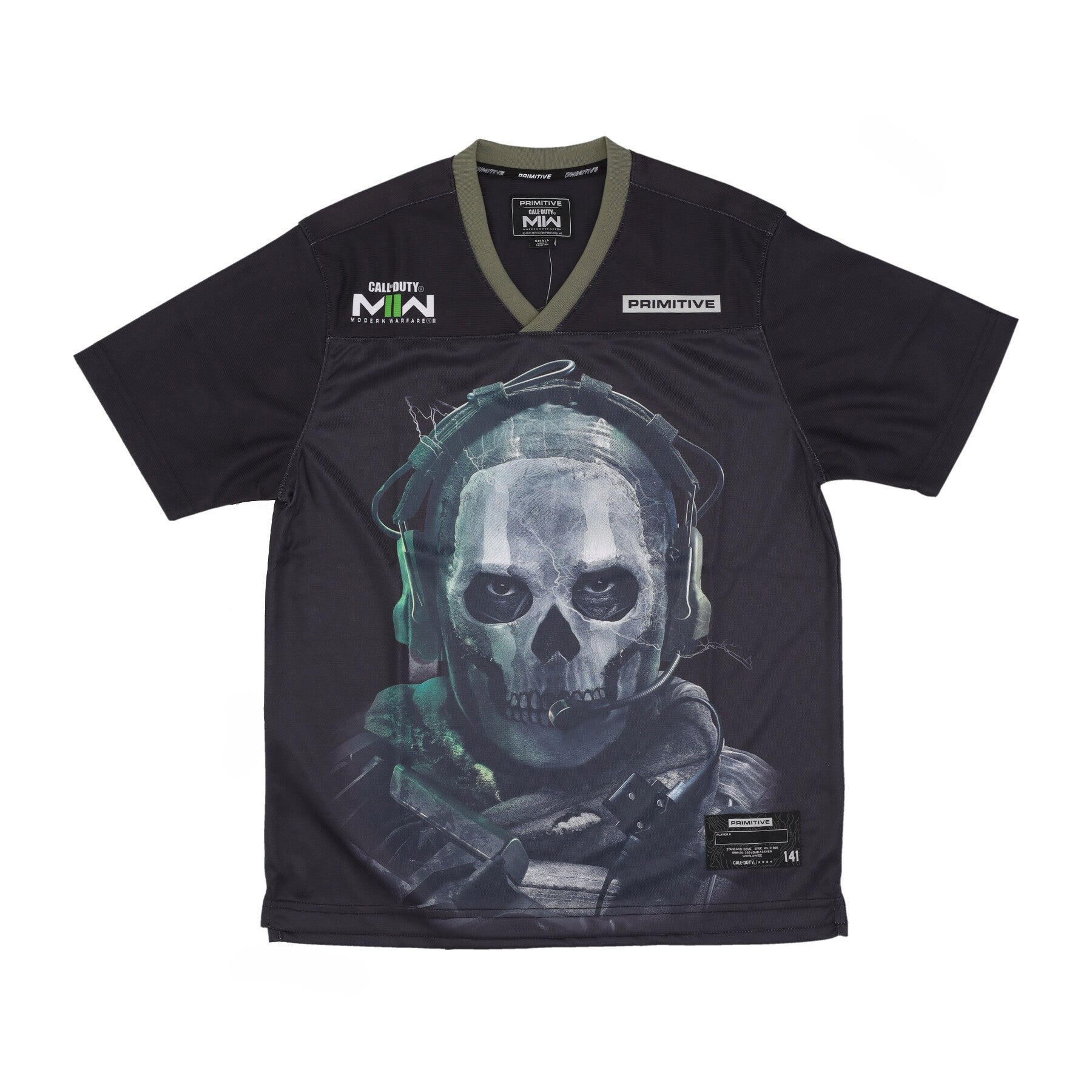 Primitive, Maglietta Uomo Ghost Jersey X Call Of Duty, Black