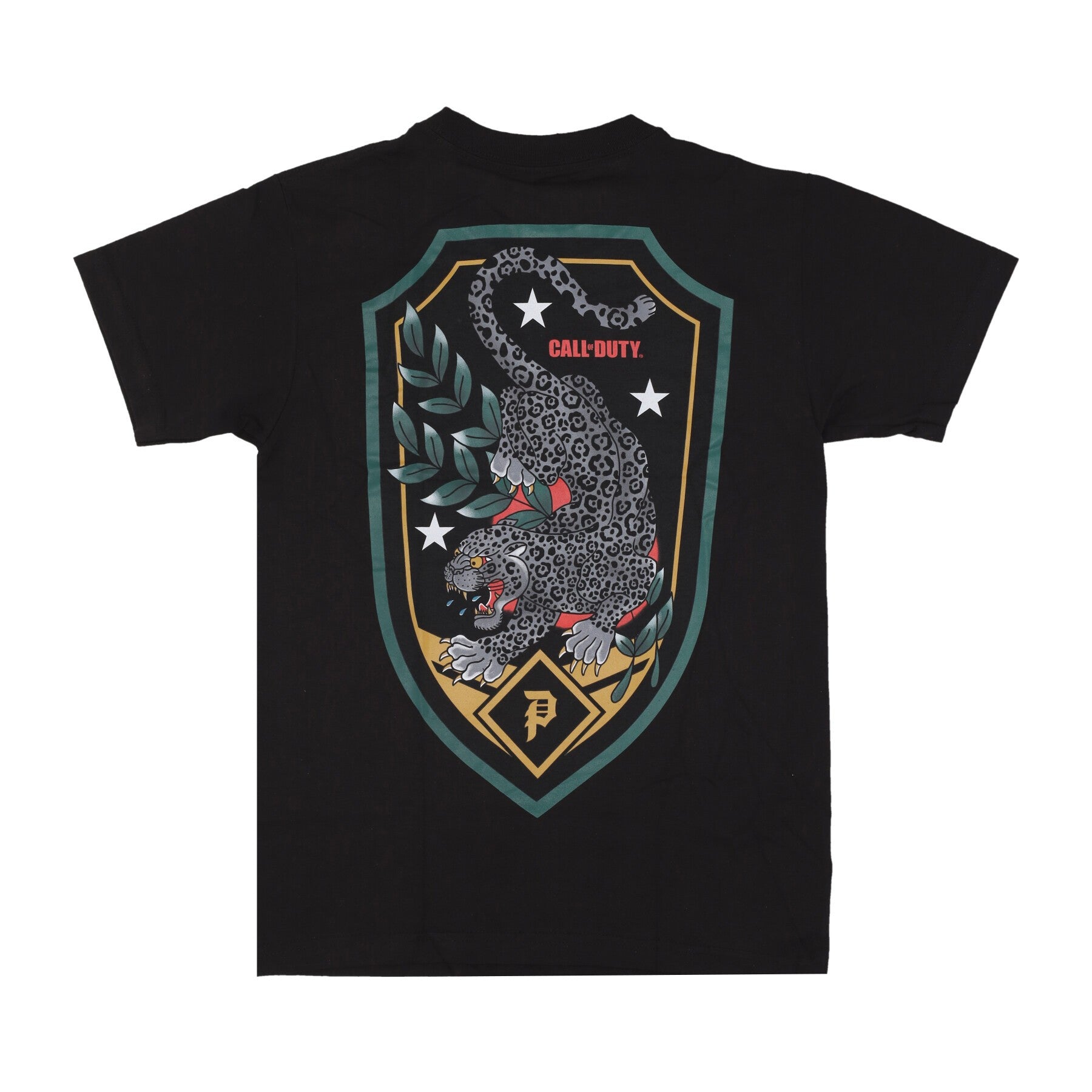 Primitive, Maglietta Uomo Black Jaguar Tee X Call Of Duty, Black