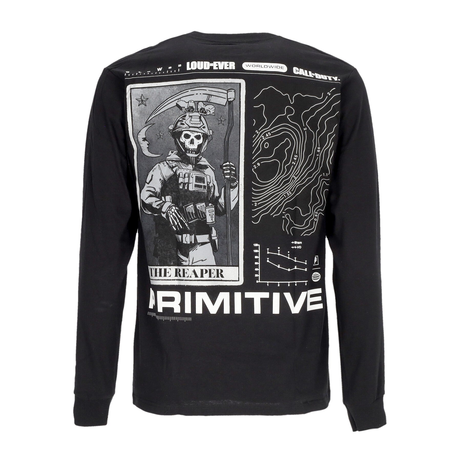 Primitive, Maglietta Manica Lunga Uomo Tactics L/s Tee X Call Of Duty, 
