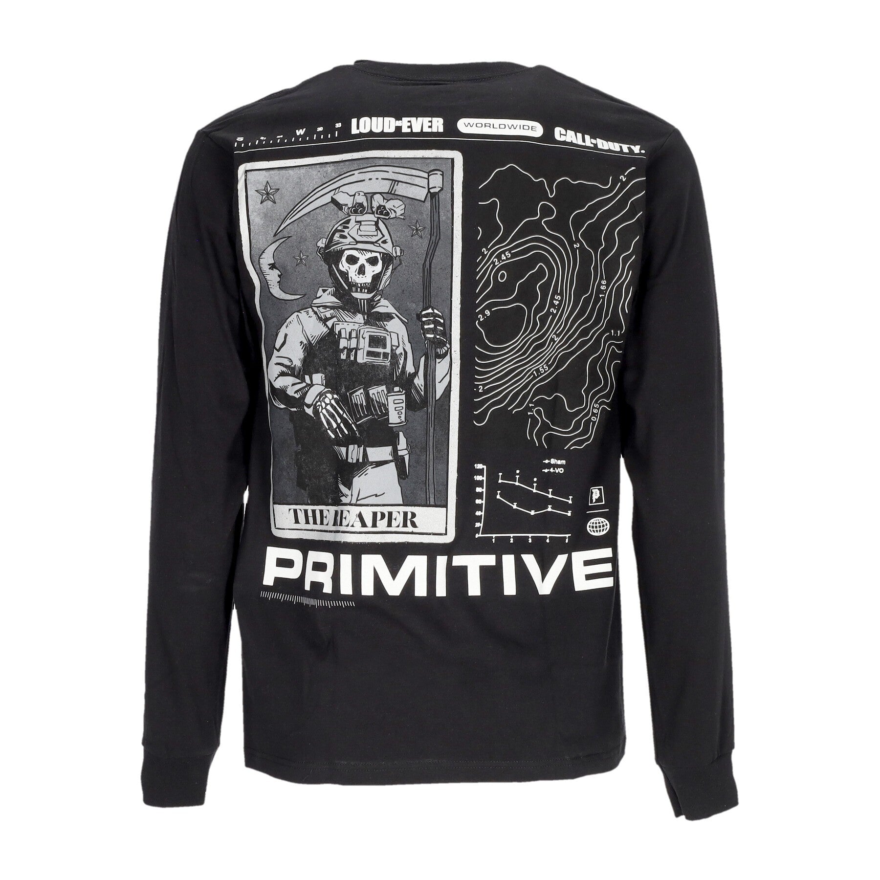 Primitive, Maglietta Manica Lunga Uomo Tactics L/s Tee X Call Of Duty, 