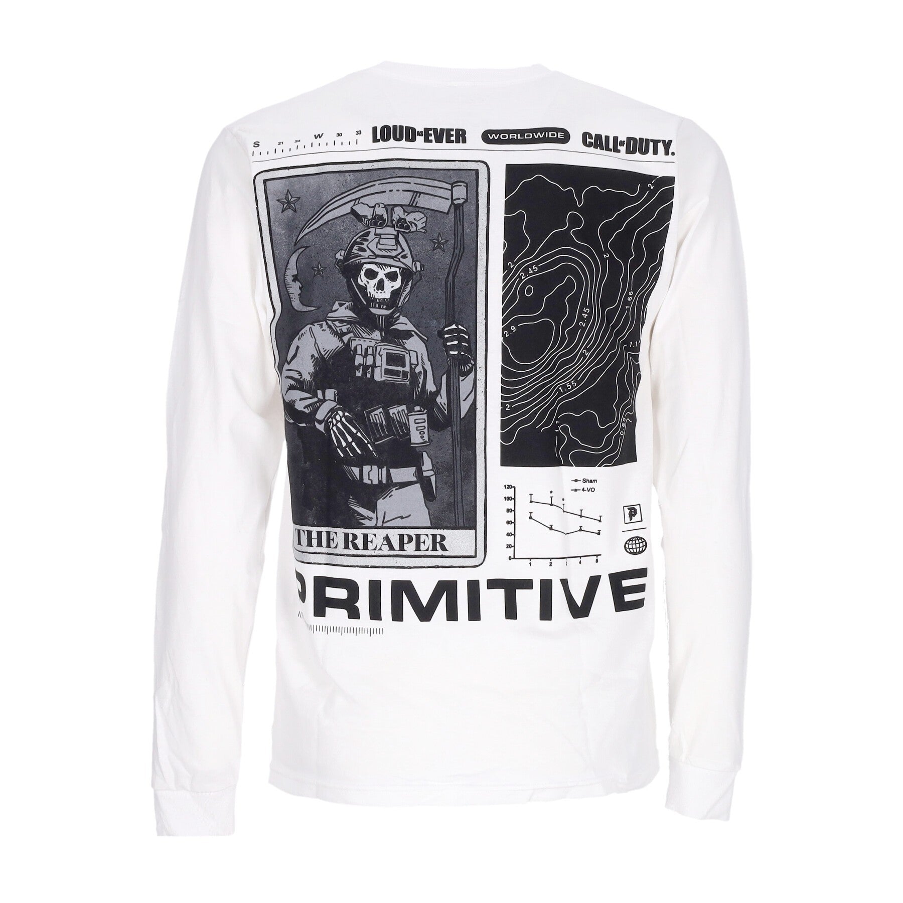 Primitive, Maglietta Manica Lunga Uomo Tactics L/s Tee X Call Of Duty, 