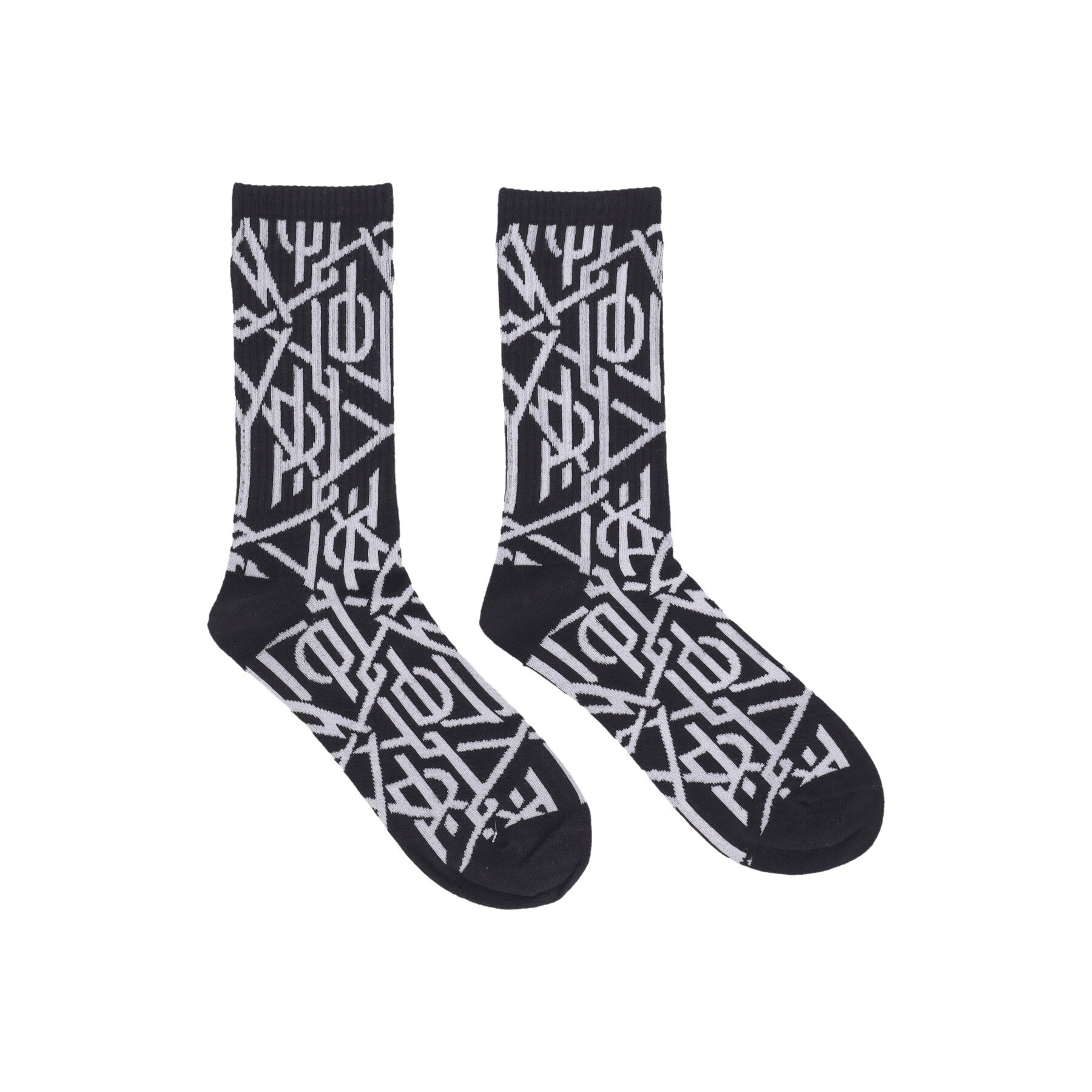 Dolly Noire, Calza Media Uomo Monogram Socks, Black