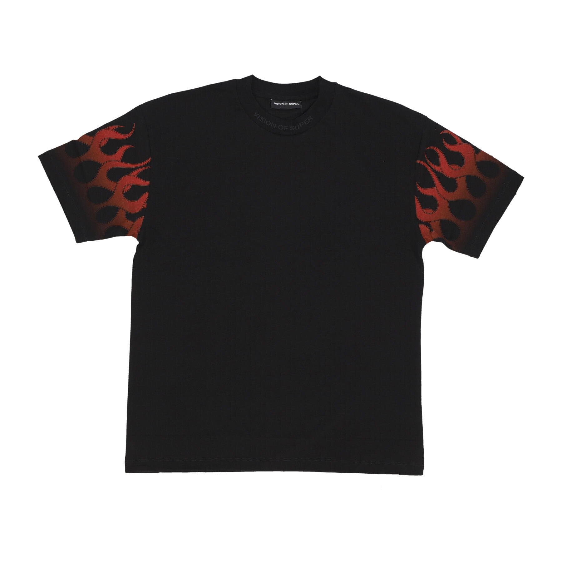 Vision Of Super, Maglietta Uomo Racing Flames Tee, Black/red