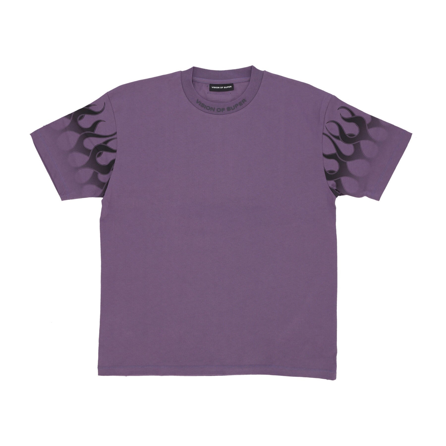Vision Of Super, Maglietta Uomo Flames Tee, Purple/black
