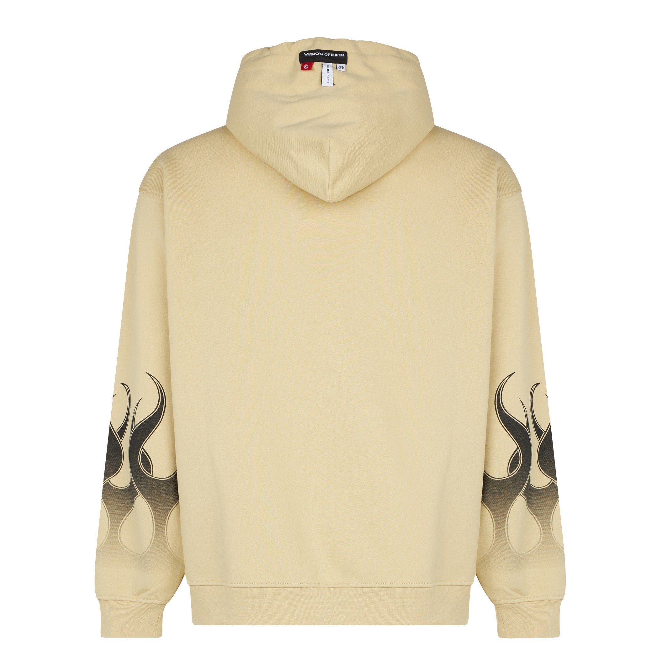 Vision Of Super, Felpa Leggera Cappuccio Uomo Flames Hoodie, 