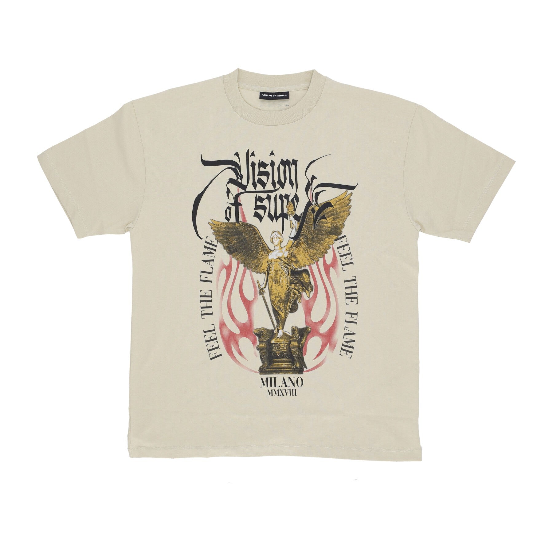 Vision Of Super, Maglietta Uomo Rock Mather Tee, Sand