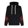Vision Of Super, Felpa Leggera Cappuccio Uomo Flames Hoodie, Black/red