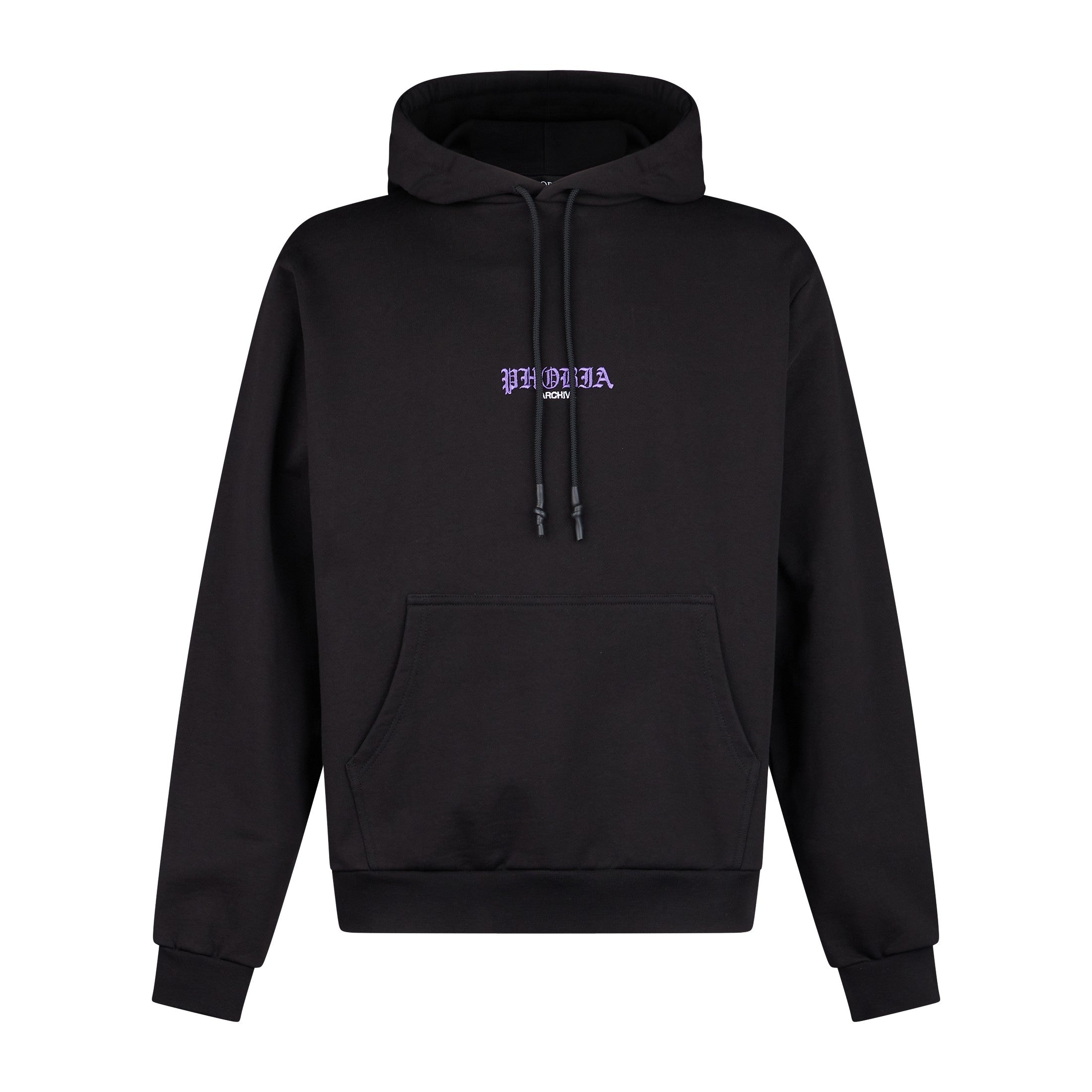 Phobia, Felpa Leggera Cappuccio Uomo Skull Print Hoodie, Black