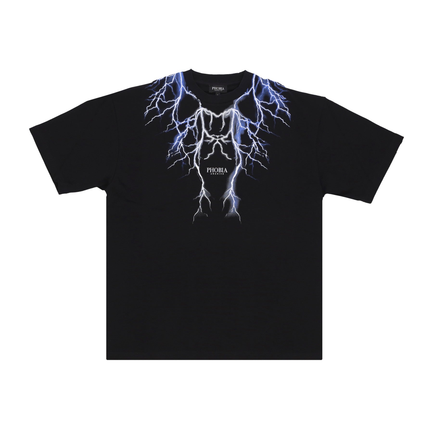 Phobia, Maglietta Uomo Lightning Tee, Black/blue/grey