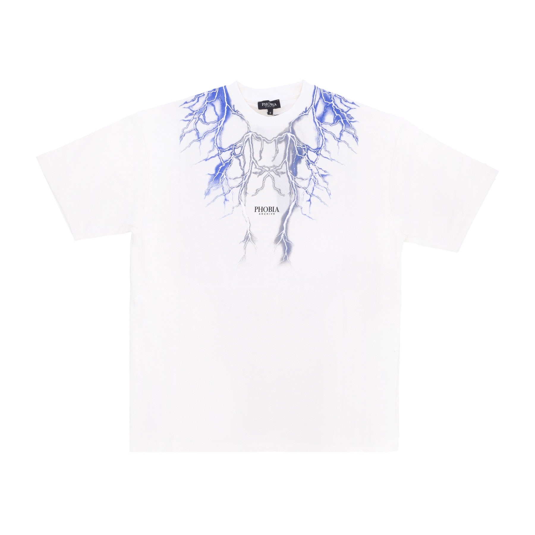Phobia, Maglietta Uomo Lightning Tee, White/blue/grey