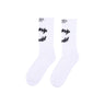 Phobia, Calza Media Uomo Mouth Print Socks, White/black