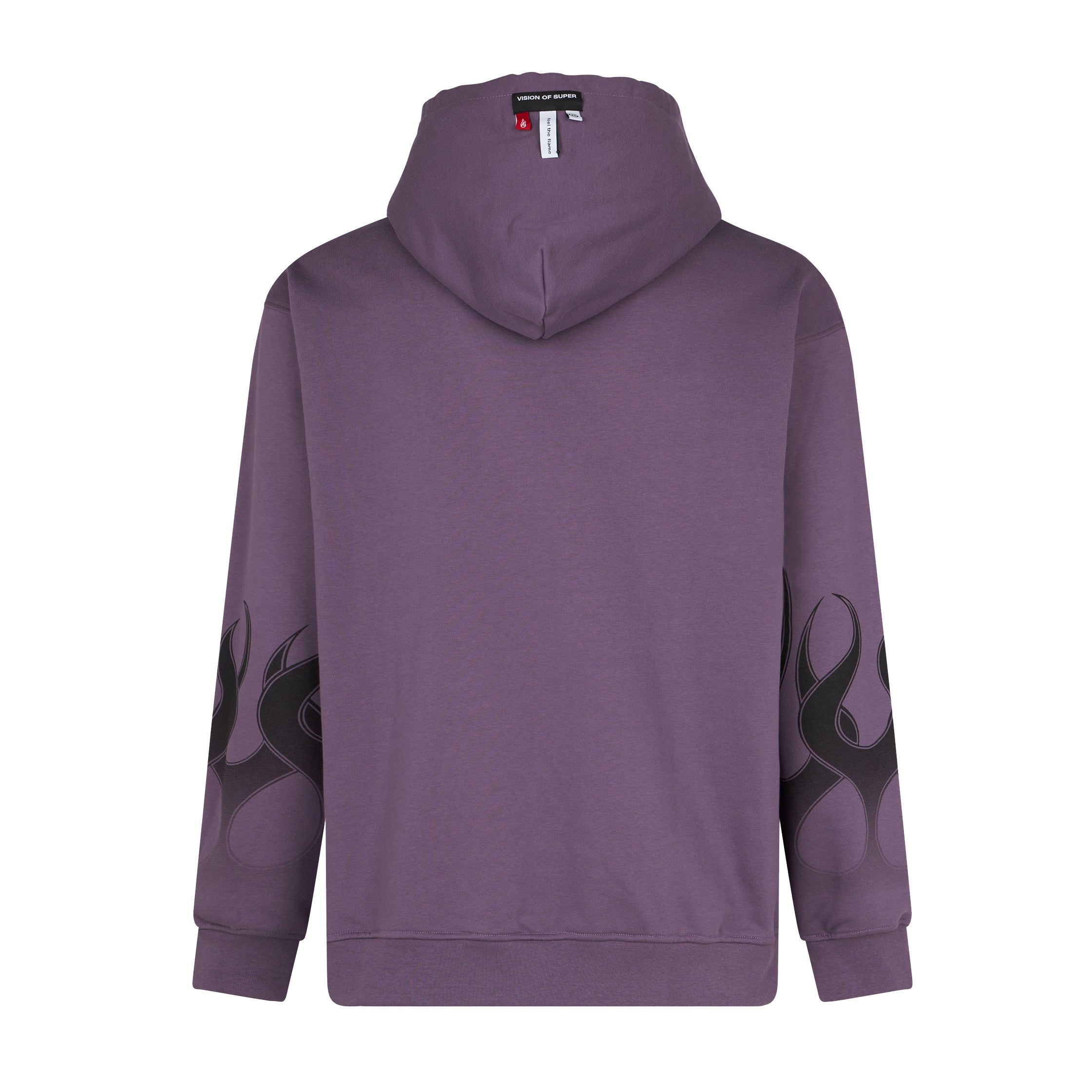 Vision Of Super, Felpa Leggera Cappuccio Uomo Flames Hoodie, 
