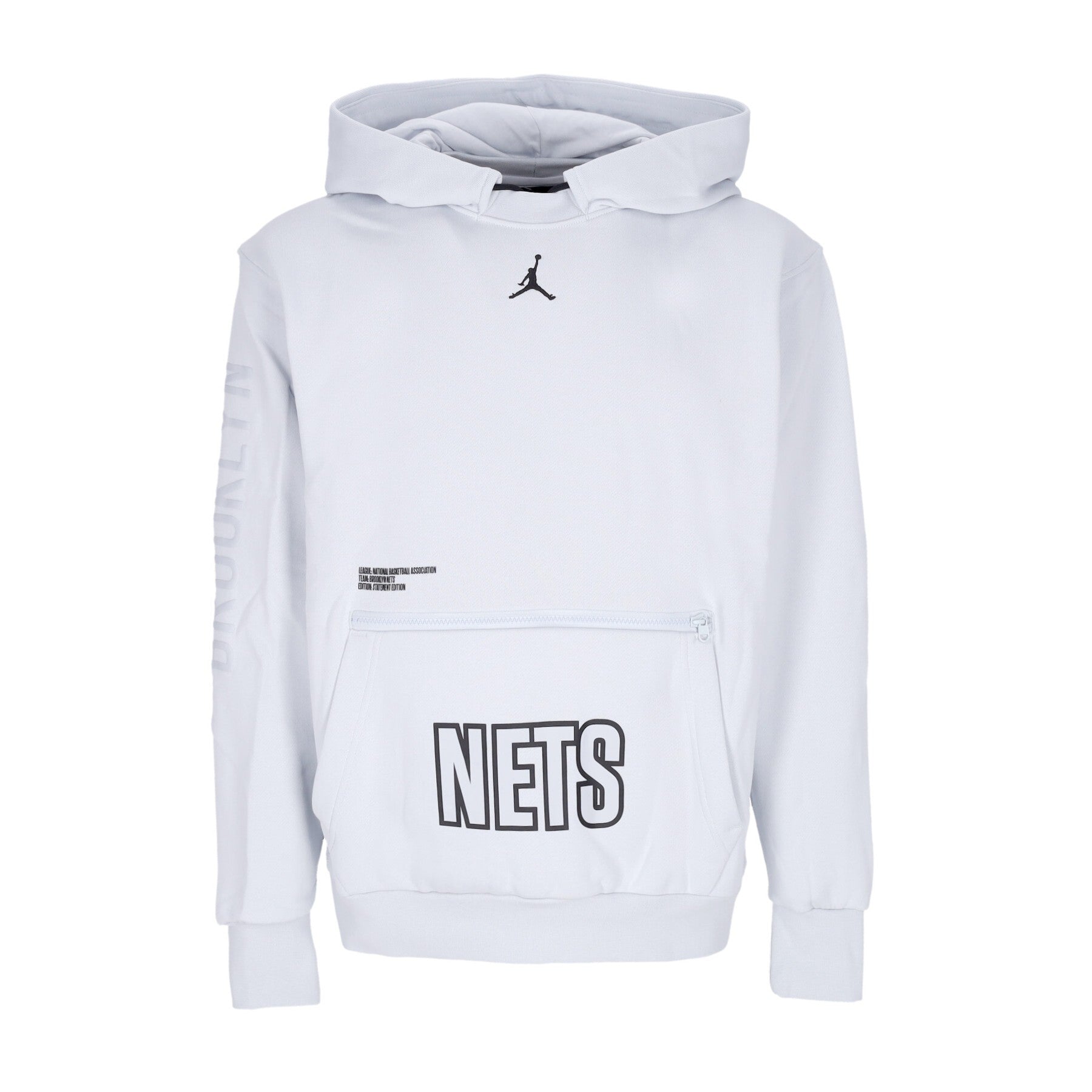 Jordan Nba, Felpa Cappuccio Uomo Nba Courtside Statement Edition Fleece Hoodie Bronet, Pure Platinum