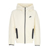 Nike, Felpa Leggera Cappuccio Zip Uomo Tech Fleece Full-zip Windrunner Hoodie, Coconut Milk/black