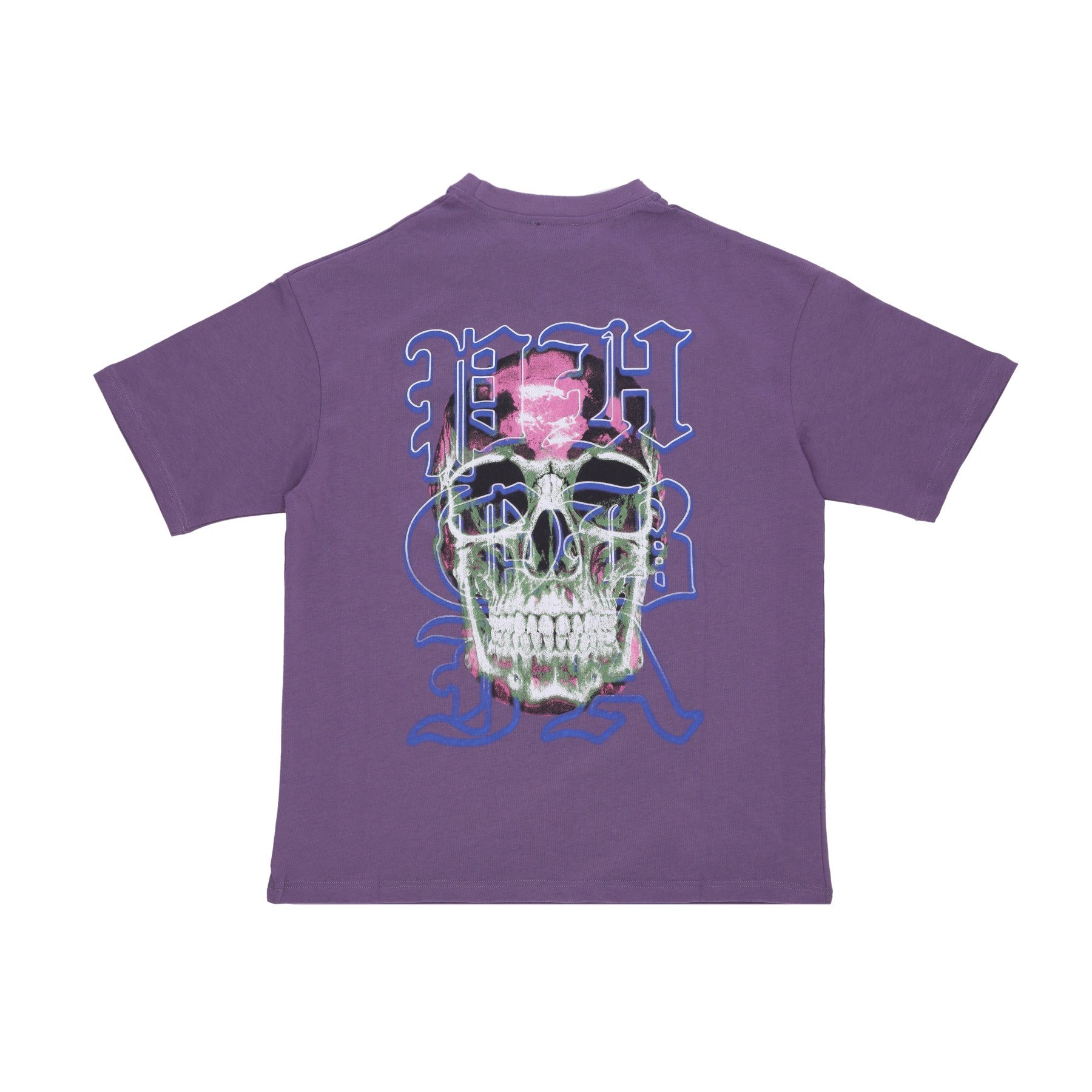 Phobia, Maglietta Uomo Skull Print Tee, Purple