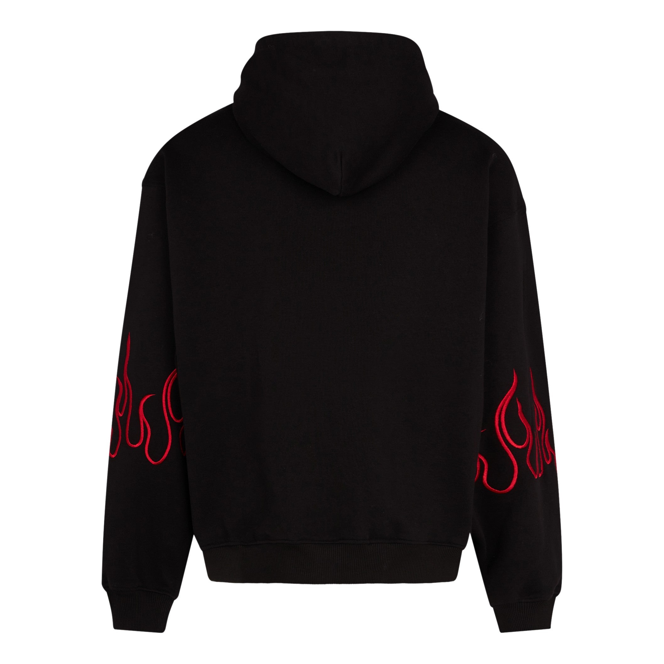 Vision Of Super, Felpa Leggera Cappuccio Zip Uomo Embroidered Flames Zip Hoodie, 
