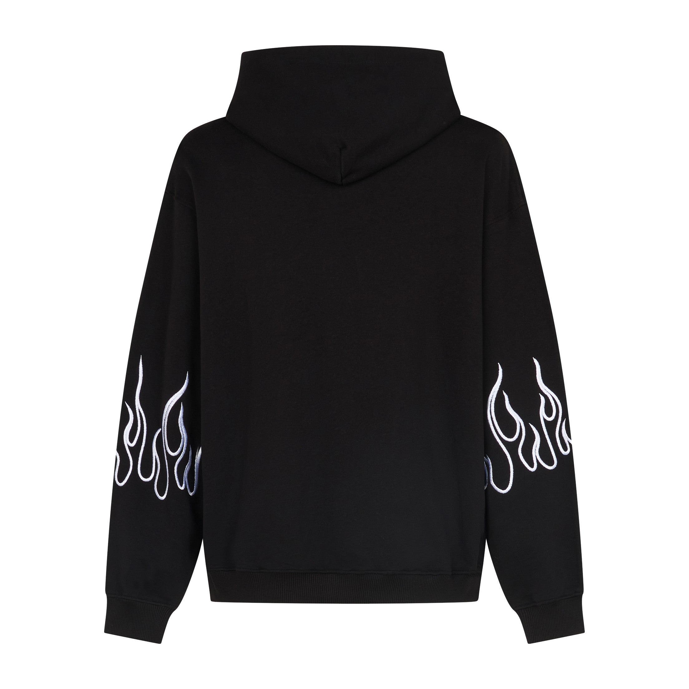 Vision Of Super, Felpa Leggera Cappuccio Zip Uomo Embroidered Flames Open Hoodie, 