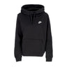 Nike, Felpa Cappuccio Donna W Sportswear Club Fleece Funnel-neck Hoodie, Black/white