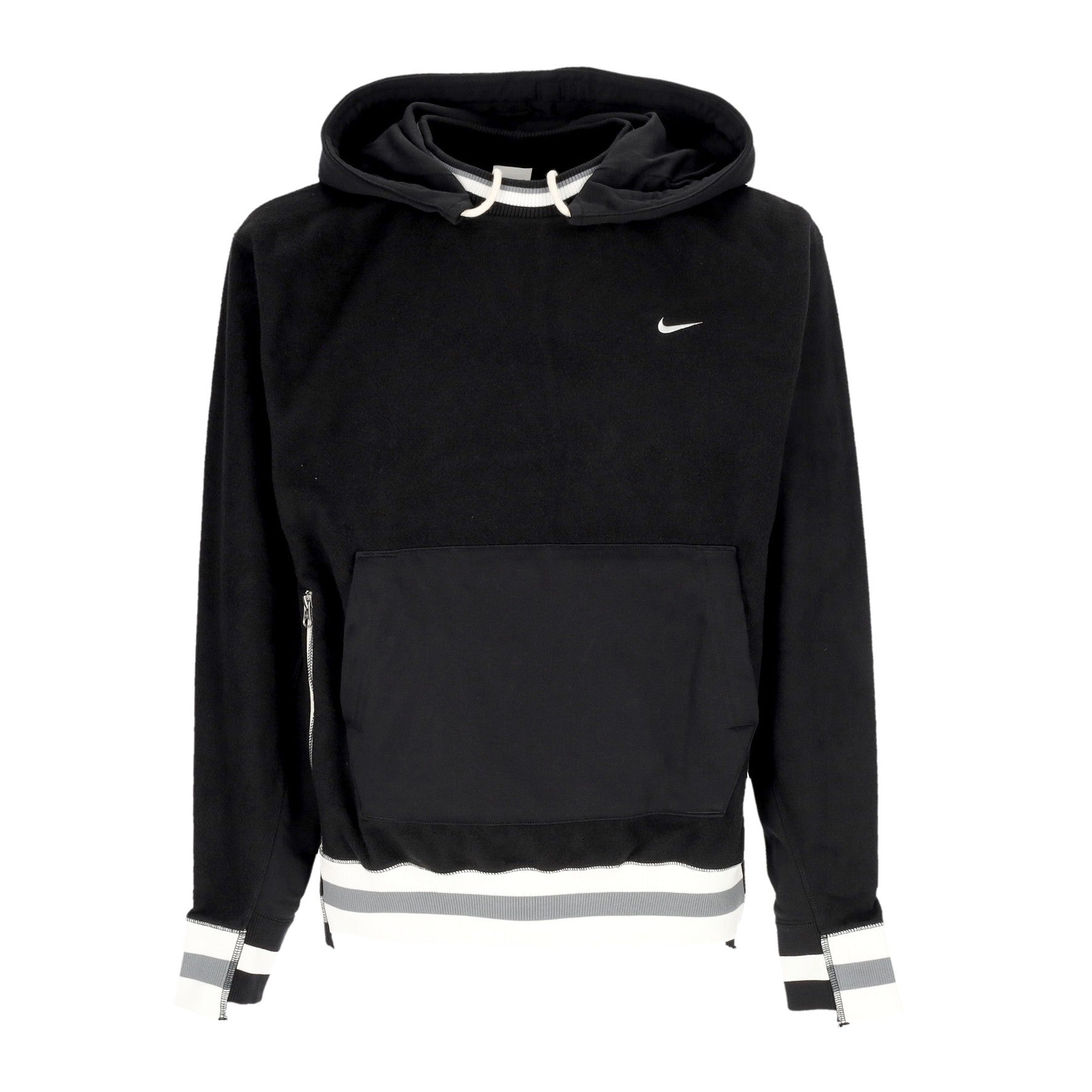 Nike, Felpa Cappuccio Uomo Dri-fit Standard Issue Naos Hoodie, Black/white