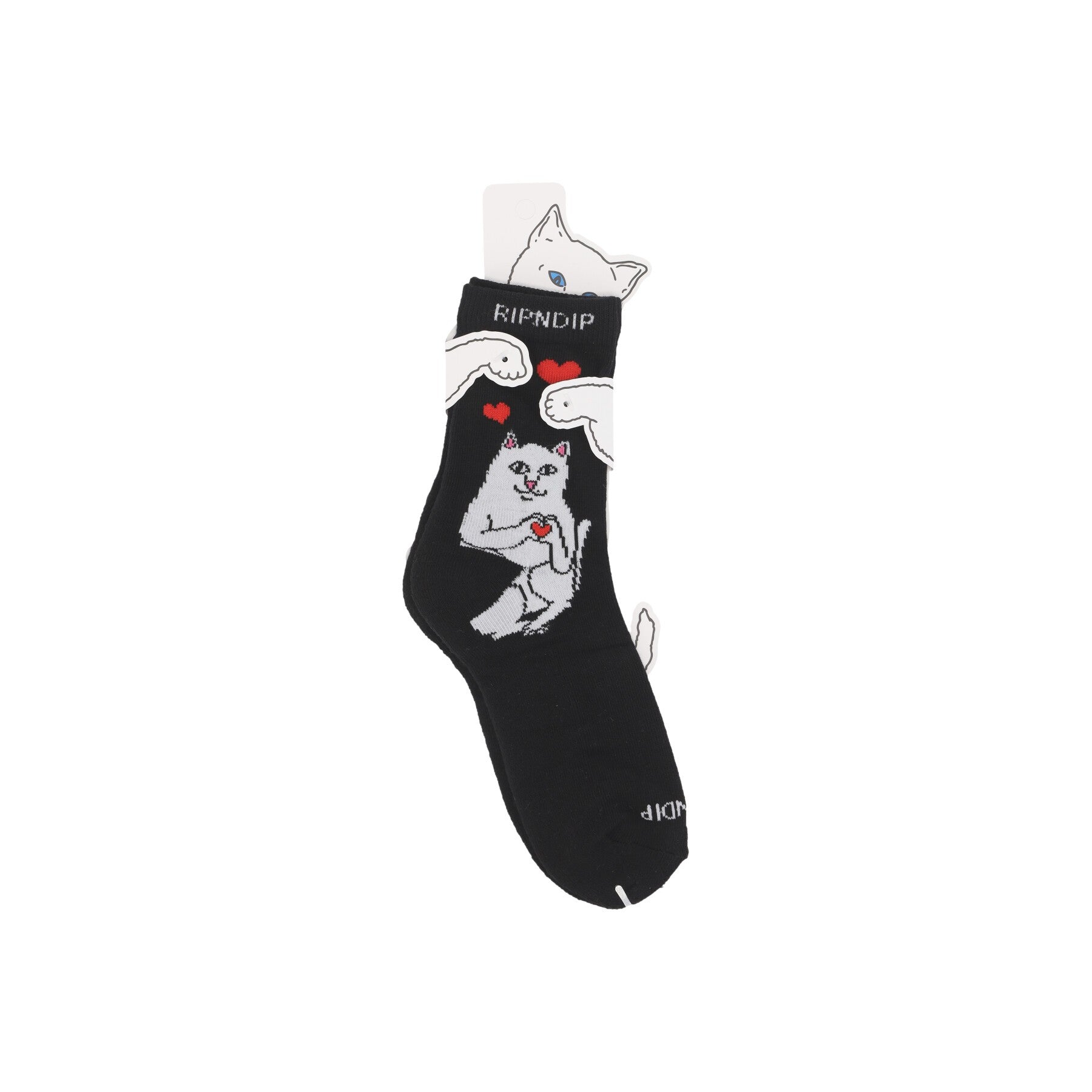 Ripndip, Calza Media Uomo Nermal Love Mid Socks, Black