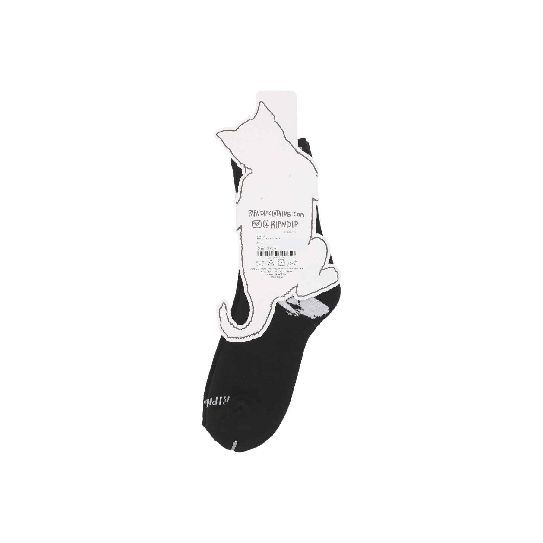 Ripndip, Calza Media Uomo Nermal Love Mid Socks, 