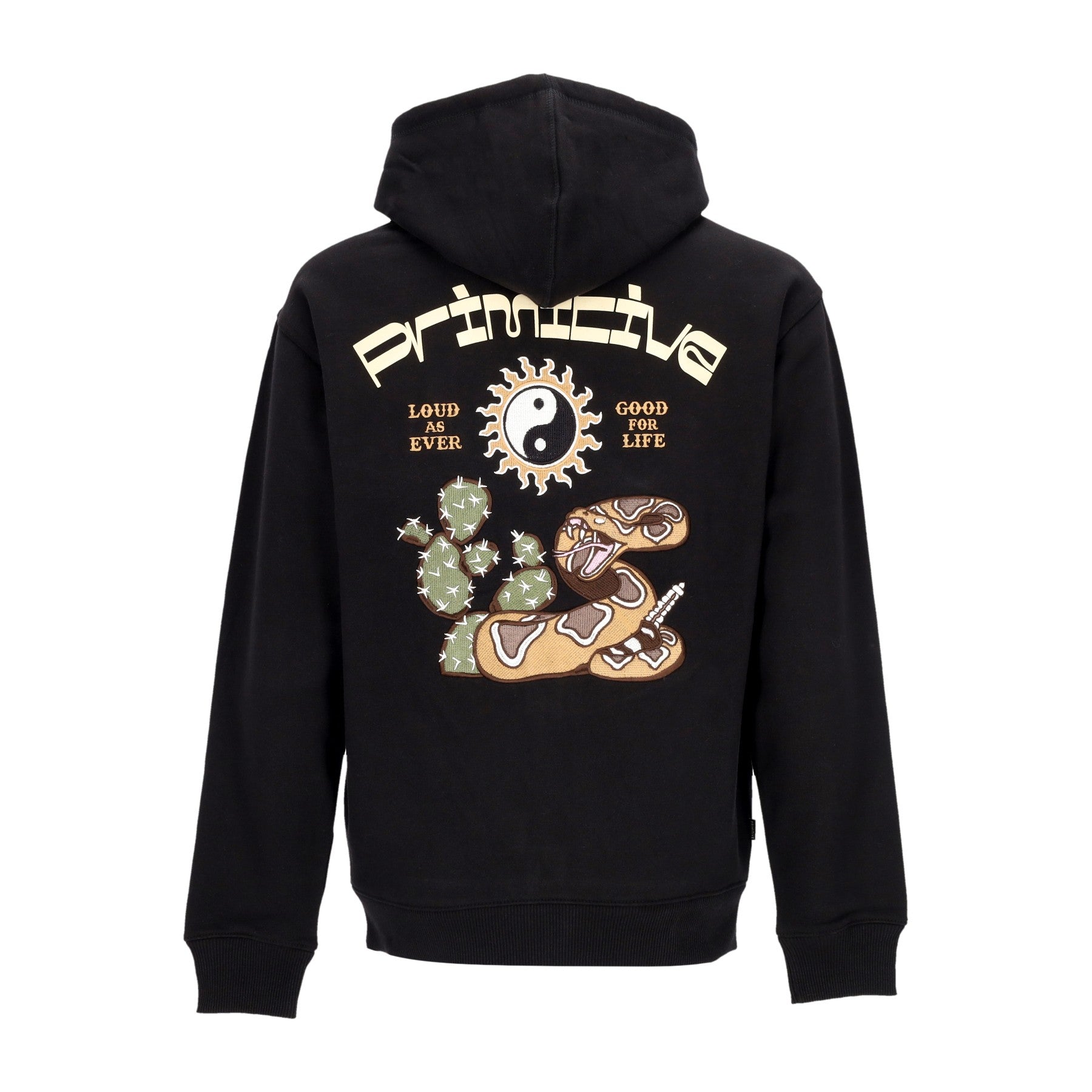 Primitive, Felpa Cappuccio Zip Uomo Badlands Zip Hoodie, 