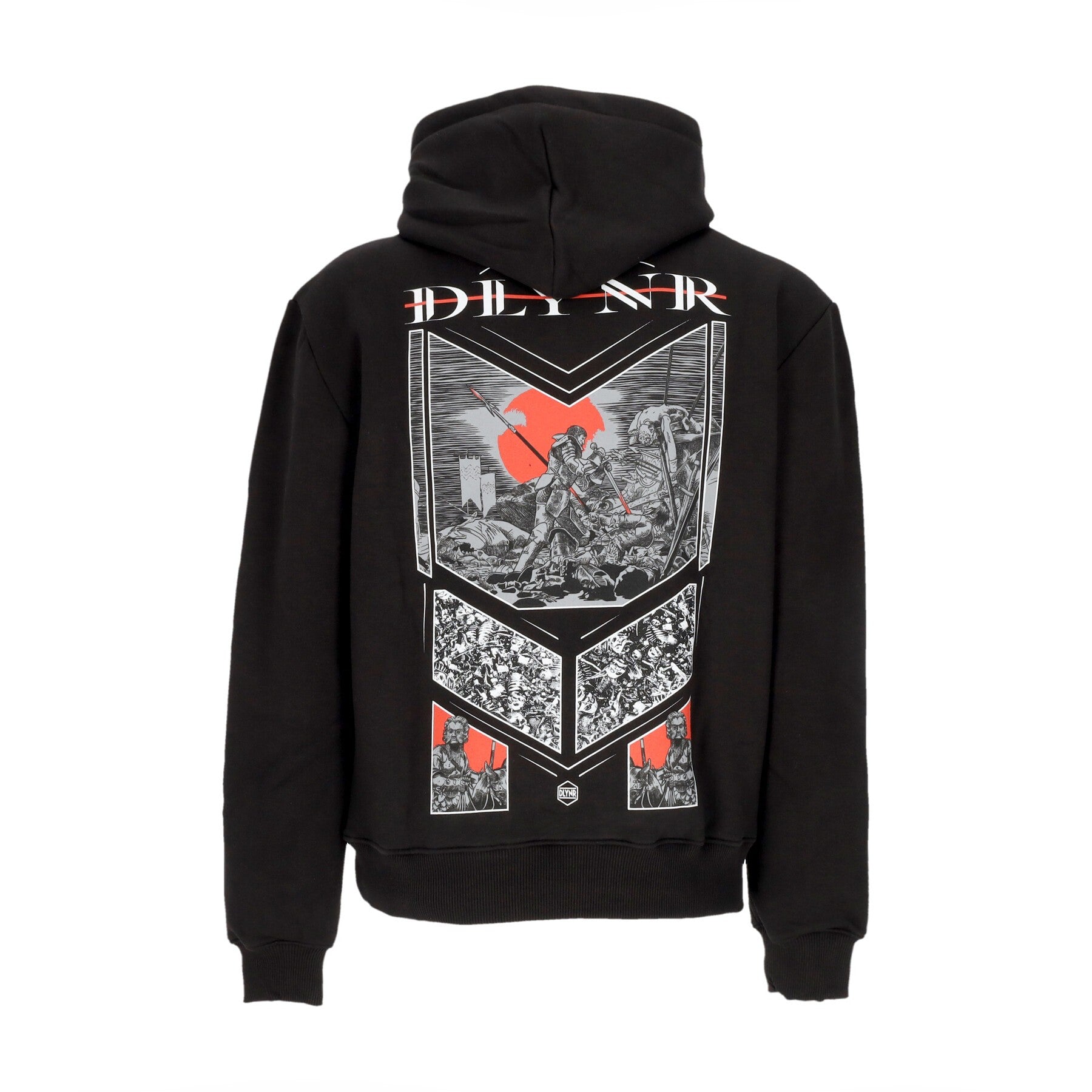 Dolly Noire, Felpa Cappuccio Uomo Mordred Hoodie, Black