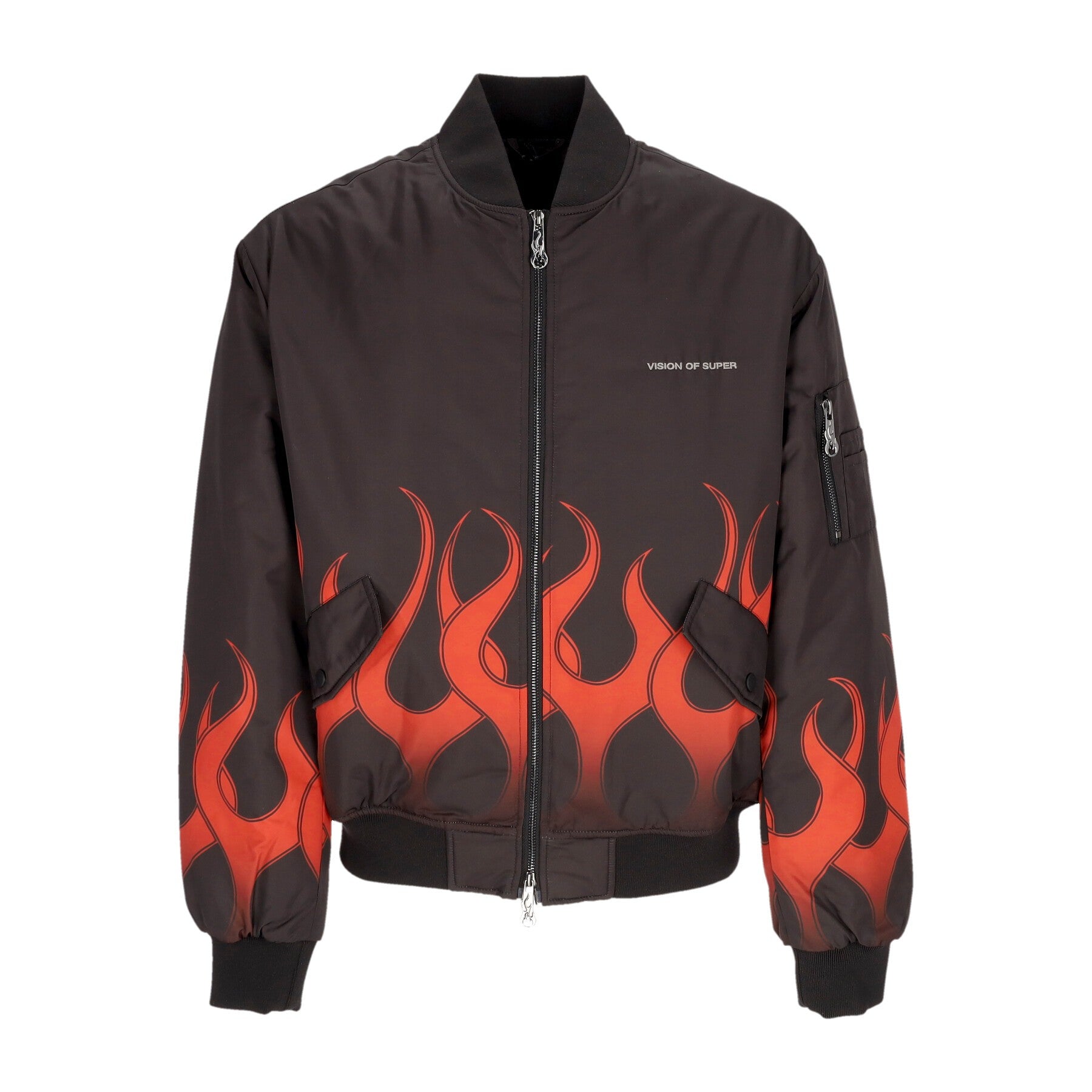 Vision Of Super, Giubbotto Bomber Uomo Flames Bomber, Black/red