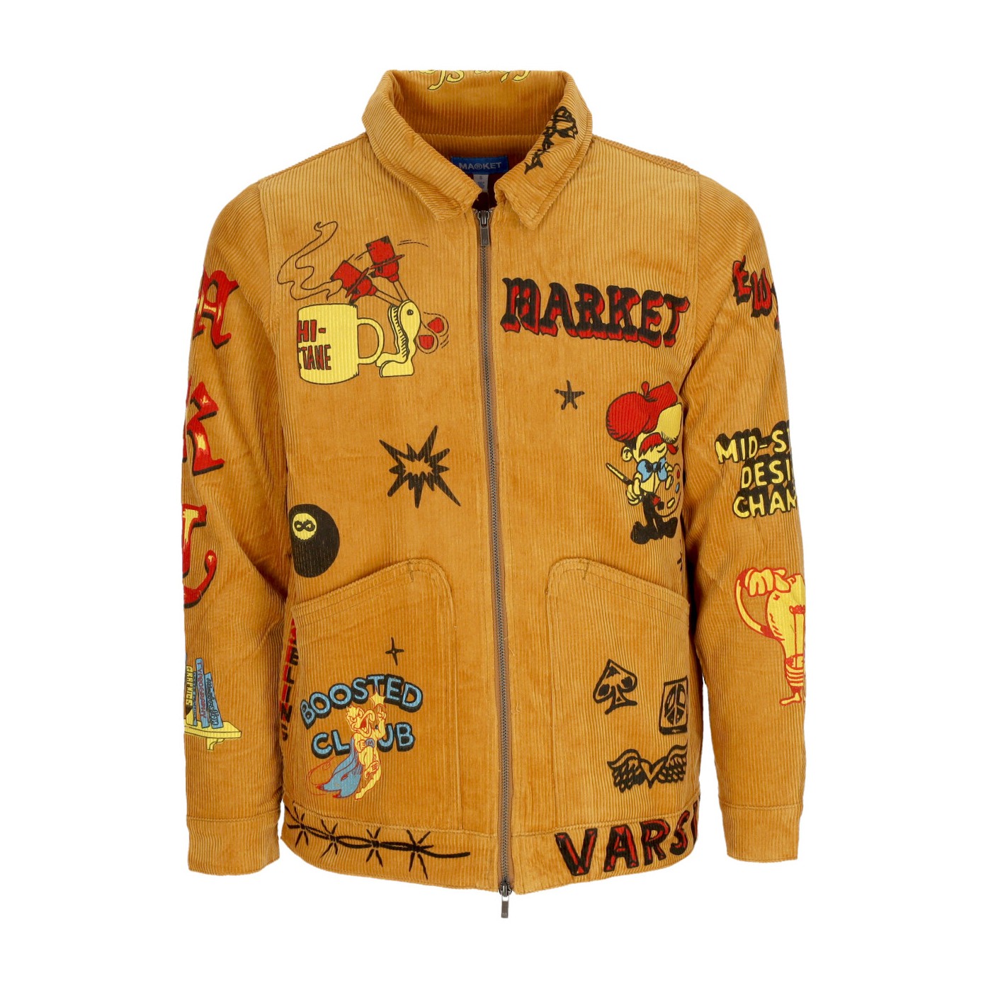 Market, Giubbotto Uomo Booster Club Corduroy Jacket, Rattan