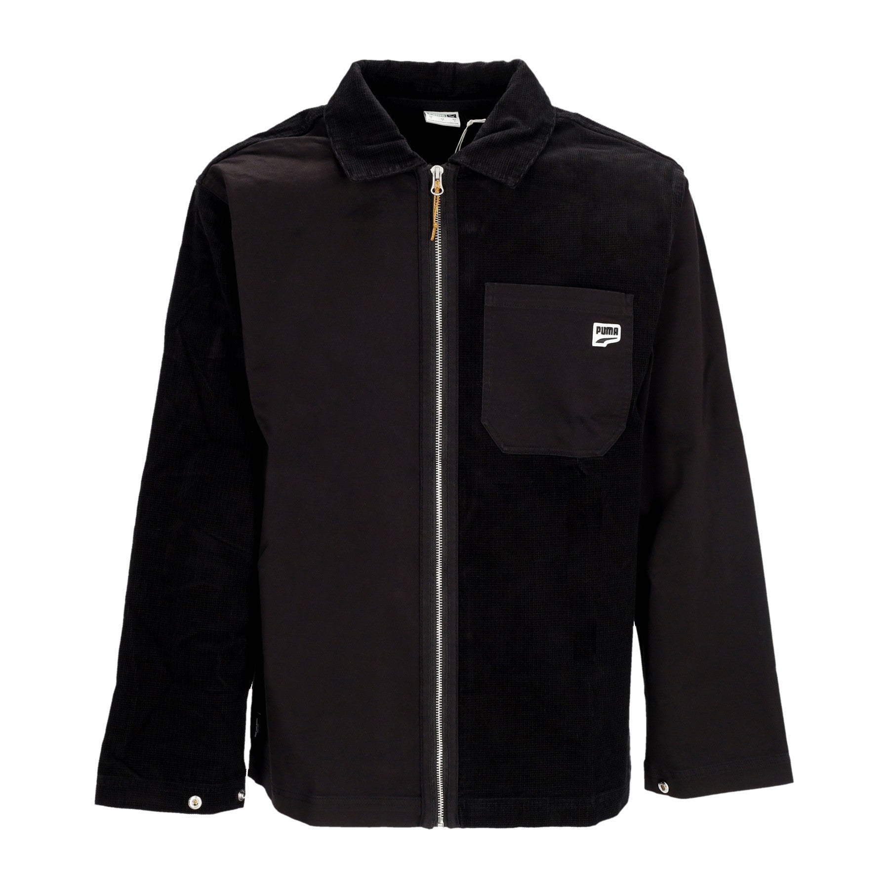 Puma, Camicia Manica Lunga Uomo Downtown Corduroy Shirt, Black