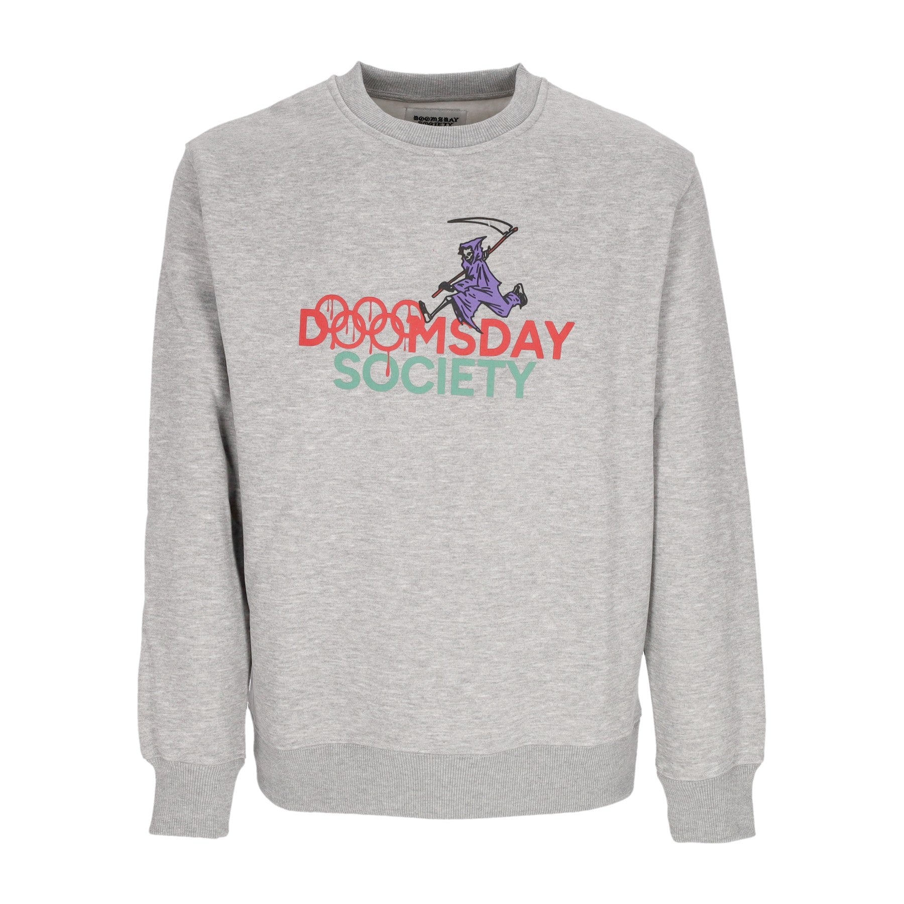 Doomsday, Felpa Girocollo Uomo Evil23 Crewneck, Sport Grey
