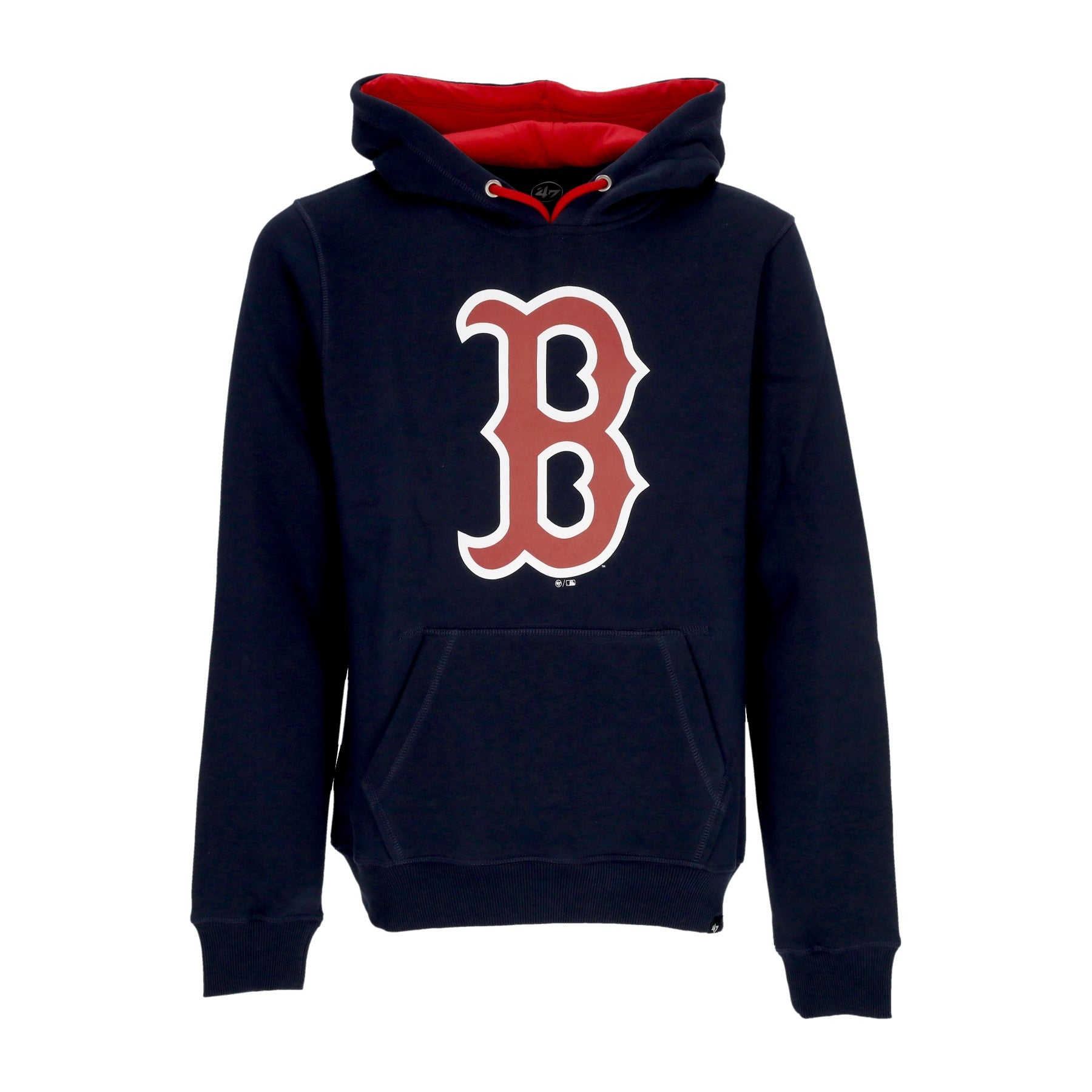 47 Brand, Felpa Cappuccio Uomo Mlb Ballpark Hoodie Bosred, Fall Navy