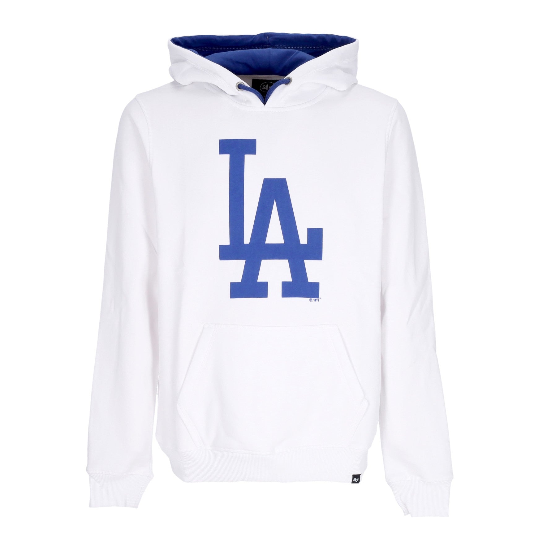 47 Brand, Felpa Cappuccio Uomo Mlb Ballpark Hoodie Losdod, White Wash