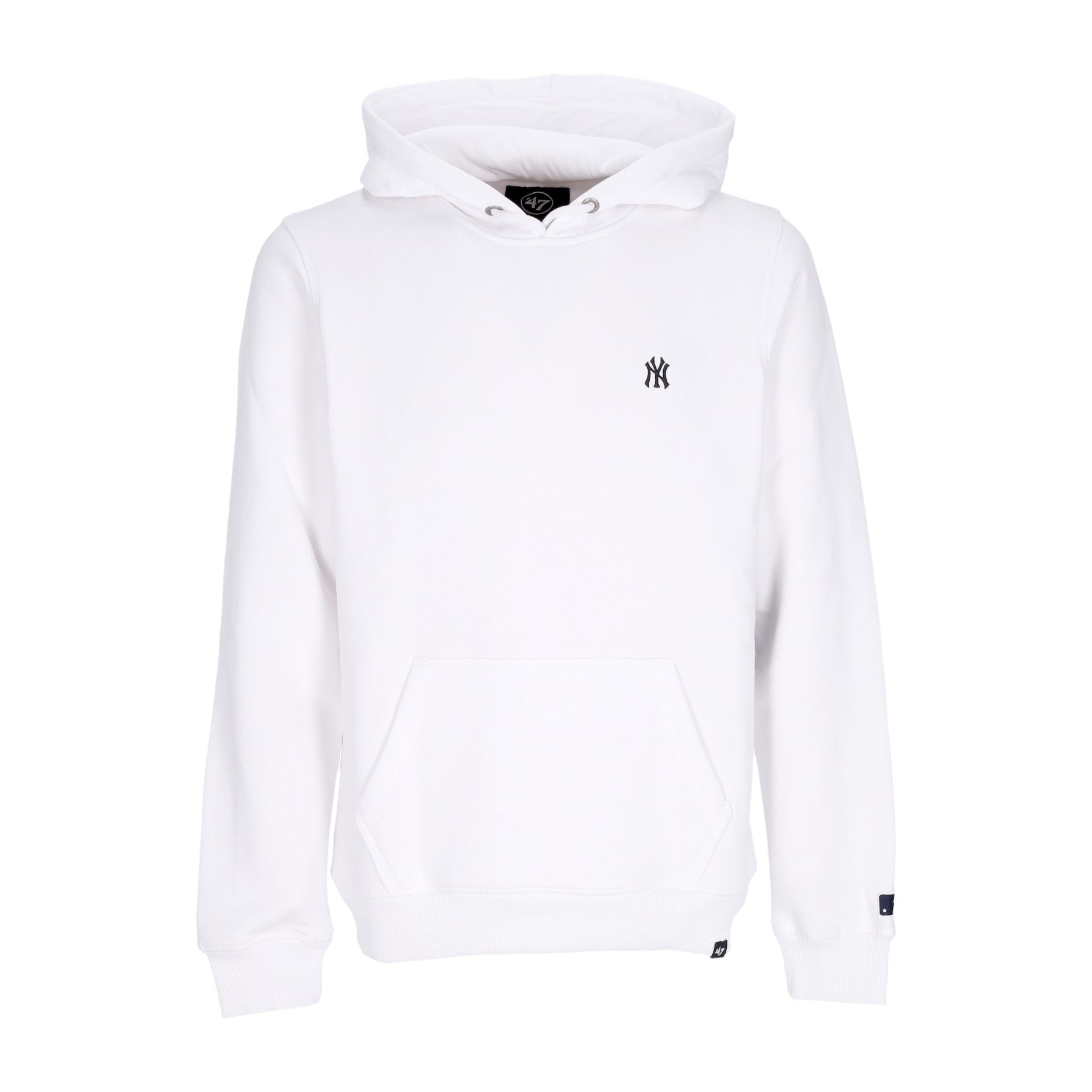 47 Brand, Felpa Cappuccio Uomo Mlb Base Runner Emb Burnside Hoodie Neyyan, White Wash