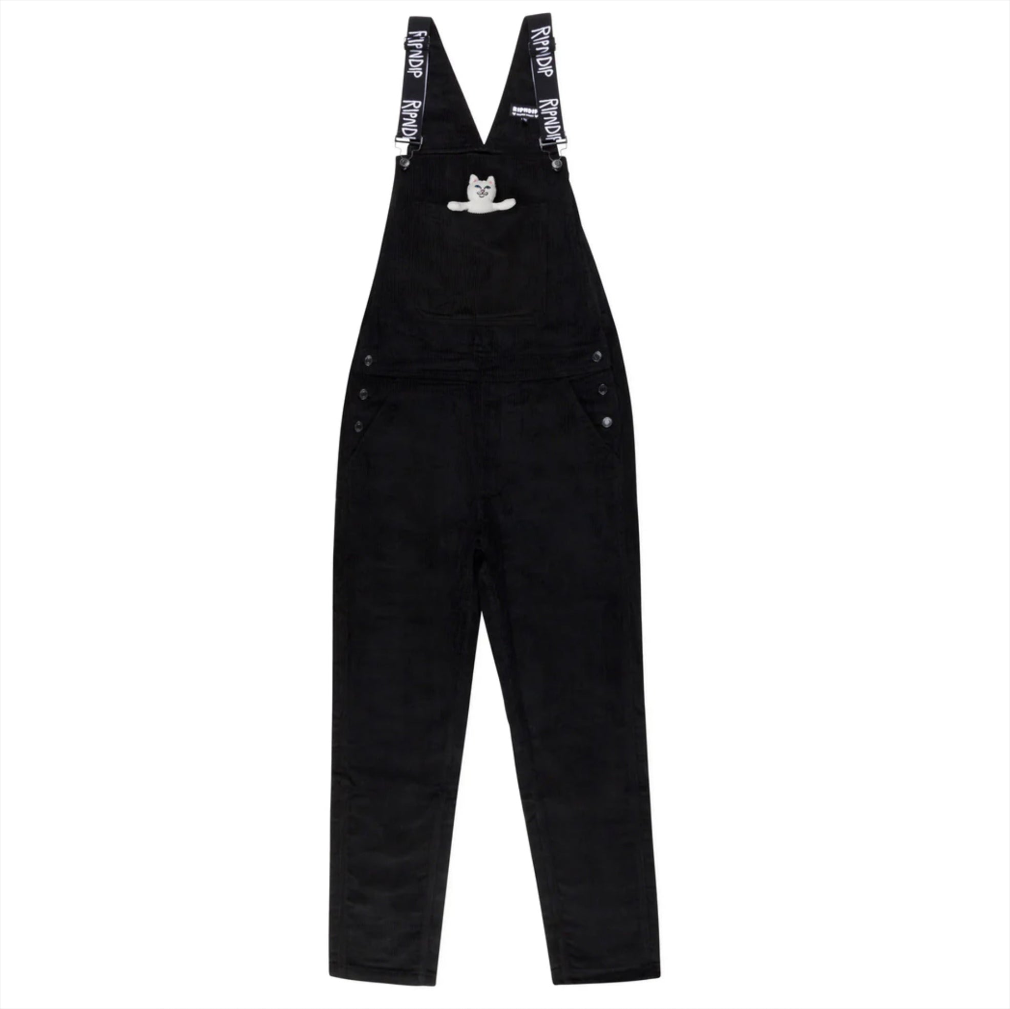 Ripndip, Salopette Uomo Nermy Buddy Corduroy Overalls, Black