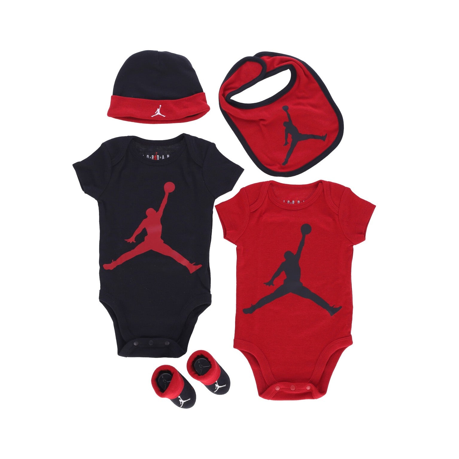 Jordan, Set Body+cappellino+calze Neonato Jordan 5pc Core Set, 