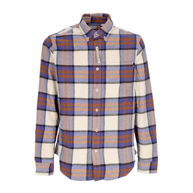 Timberland, Camicia Manica Lunga Uomo L/s Heavy Flannel Plaid Shirt, Clematis Blue