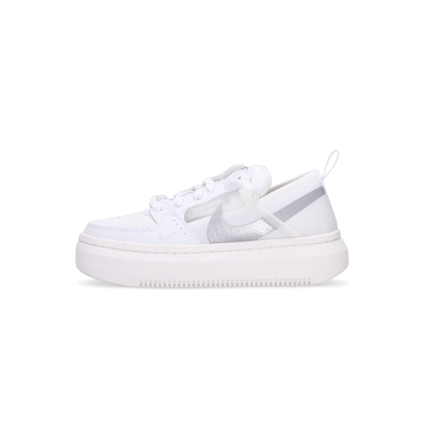 Nike, Scarpa Bassa Donna W Court Vision Alta Txt, White/metallic Silver/sail