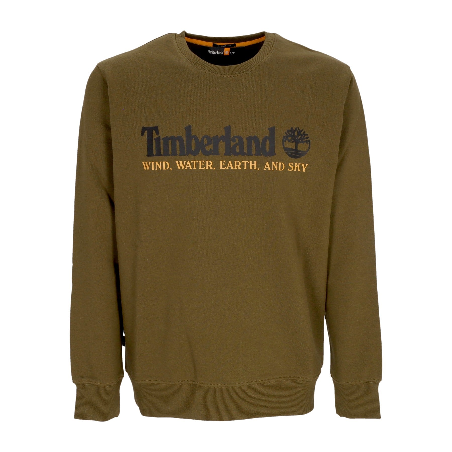 Timberland, Felpa Girocollo Uomo Wwes Crewneck Bb, Dark Olive