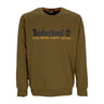 Timberland, Felpa Girocollo Uomo Wwes Crewneck Bb, Dark Olive