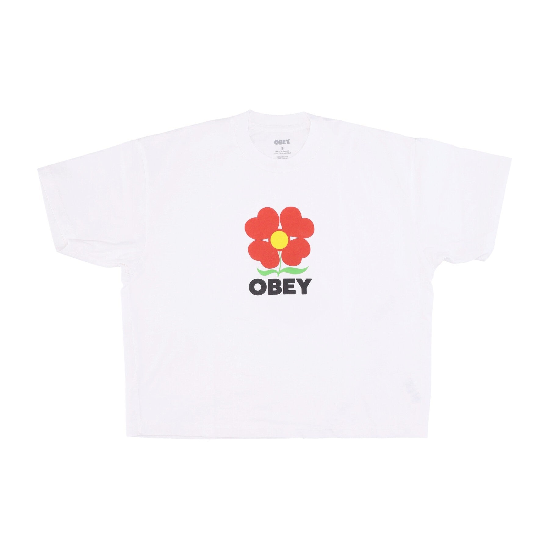 Obey, Maglietta Corta Donna Growth Custom Crop Tee, White