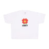 Obey, Maglietta Corta Donna Growth Custom Crop Tee, White