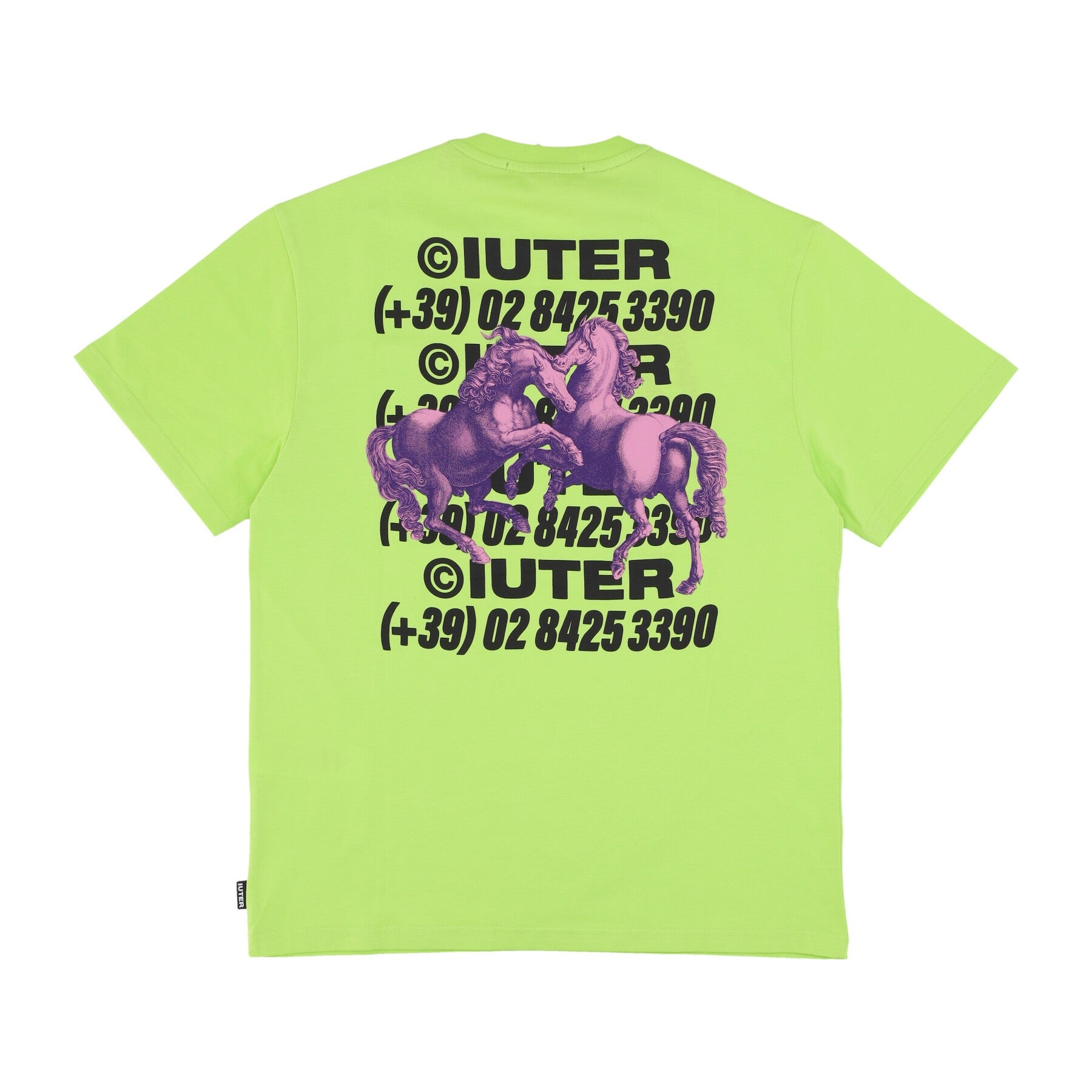Iuter, Maglietta Uomo Horses Tee, Lime