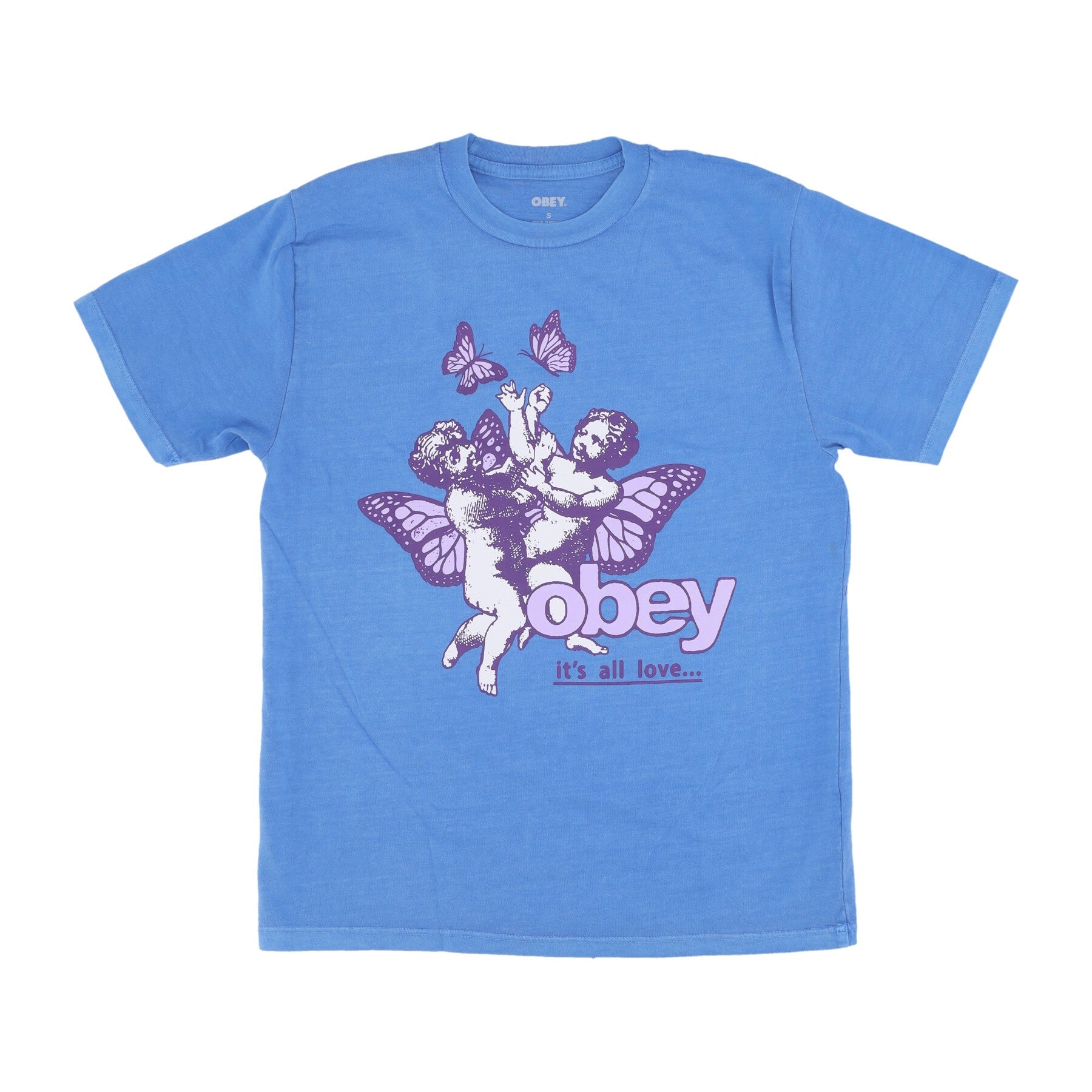 Obey, Maglietta Donna Cherubs It's All Love Pigment Choice, Azure