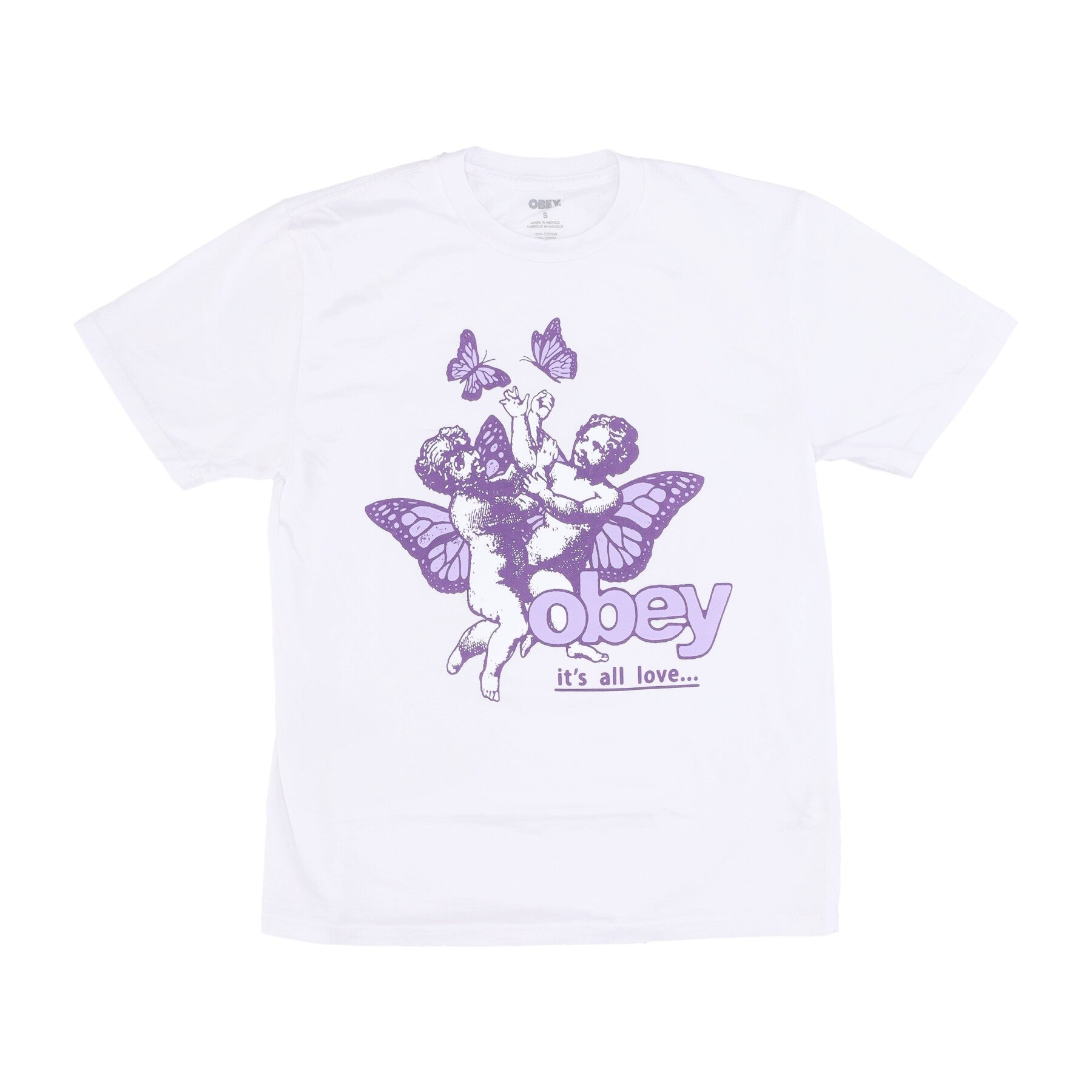 Obey, Maglietta Donna Cherubs It's All Love Pigment Choice, White